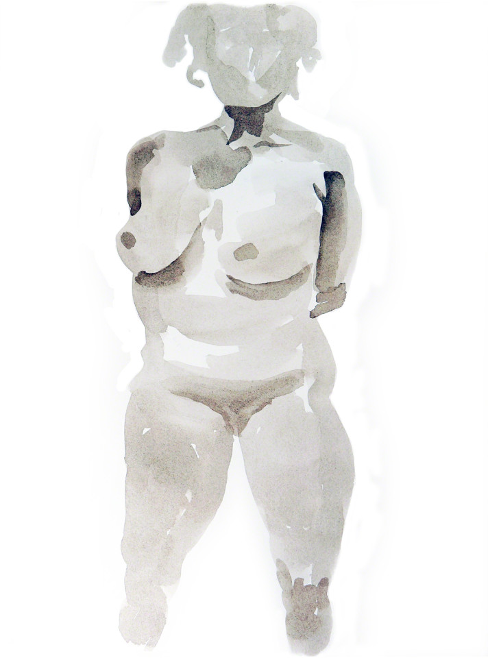 Standing Nude Female Value Study